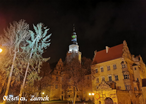 Plakat poziomy A2 Olesnica Zamek
