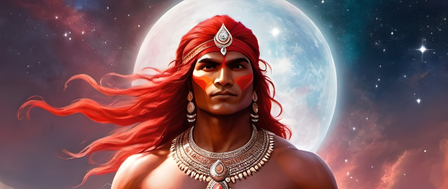 Kolorowy kubek Fantasy Czerwony Indianin 2