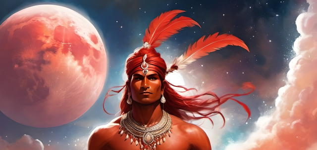 Magiczny kubek Fantasy Czerwony Indianin 3