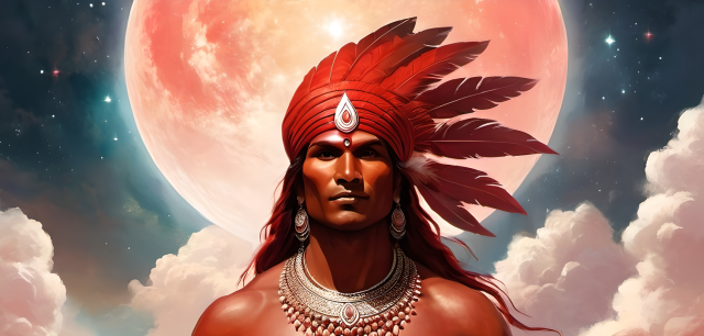 Magiczny kubek Fantasy Czerwony Indianin 4