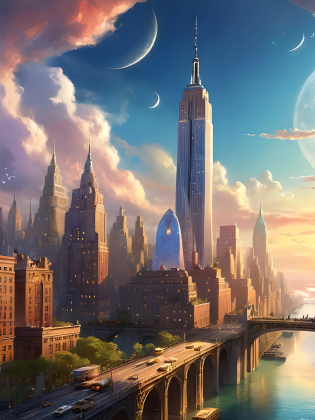 Dziecieca bluza bez kaptura z nadrukiem New York 1