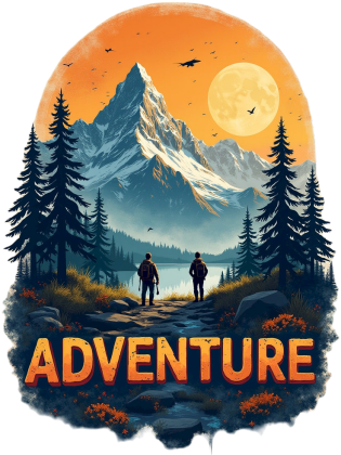 Meska koszulka z dlugim rekawem voyage z nadrukiem ADVENTURE 1