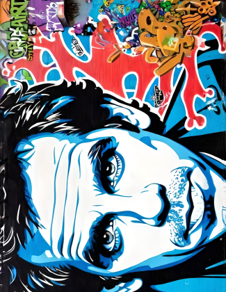 Podkladka pod mysz komputerowa Ben Stiller grafitti 1