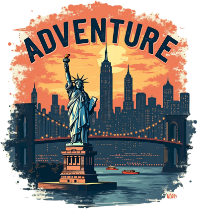 Koszulka T-Shirt z nadrukiem Adventure New York 1