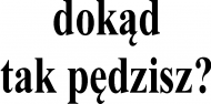 Bluza dokąd tak pędzisz