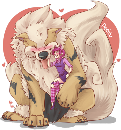 Annie with Arcanine