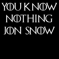 You Know Nothing Jon Snow - czarna