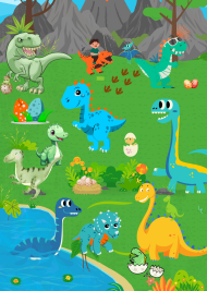 Plakat Dinozaury