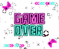 Koszulka dziecięca Game Over Fluorescencyjna