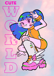 Plakat Dziewczyna Cute World