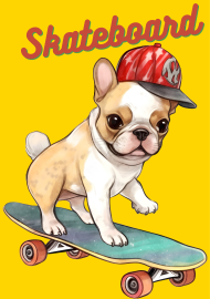 Koszulka Skateboard Dog