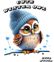 Cute Winter Owl, Cute World