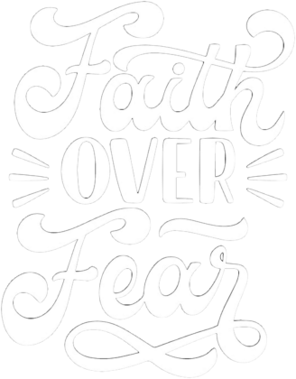 Faith over fear - koszulka męska ciemna