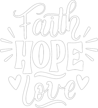 Faith hope love - koszulka męska ciemna