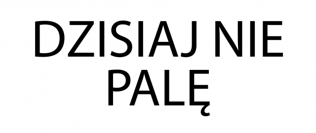 Koszulka z kołnierzykiem - Dzisiaj nie palę - dwustronna