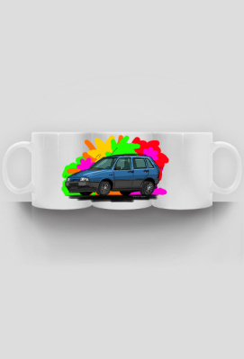 Fiat Uno niebieski - Kulecki Rysuje