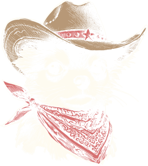 Chihuahua z Dzikiego Zachodu - nadruk