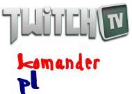 Kubek Biały - Kubek z Twitch`a KomanderPL