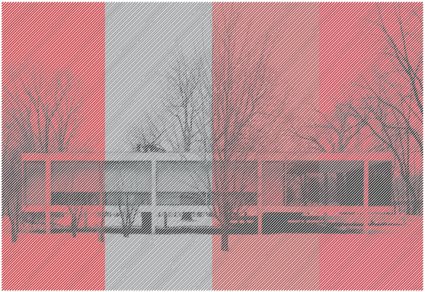 farnsworth house, red