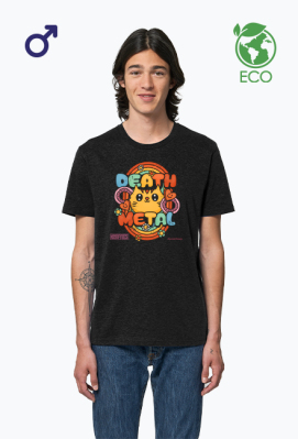 Męski t-shirt * W słodkiej krainie death metalu serca łącza się w tanecznym wirze a kotki płyną po tęczowym moście miłości. - Kraftees Apparel
