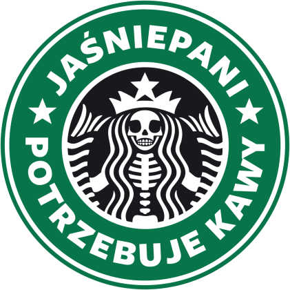 Jaśniepani potrzebuje kawy (starbucks, grafika bez przetarć)
