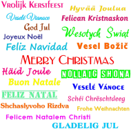 Fartuch FullPrint - Życzenia świąteczne w wielu językach