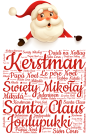 Czarny Kubek Full Color - Święty Mikołaj - kto przynosi prezety w innych krajach.