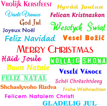 Komin - lekki i wielofunkcyjny - Życzenia świąteczne w wielu językach