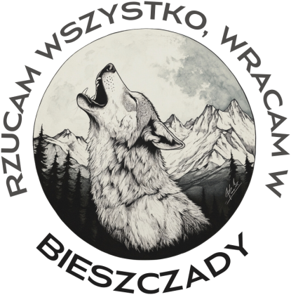 Męska koszulka z linii Eco Aware - Rzucam wszystko, wracam w Bieszczady