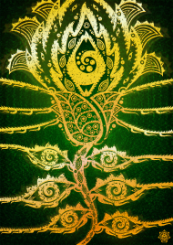FIREPLANT GREEN Print 59x84cm (A1) - Dżuls Art