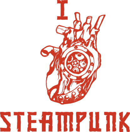 I Love Steampunk -koszulka Męska