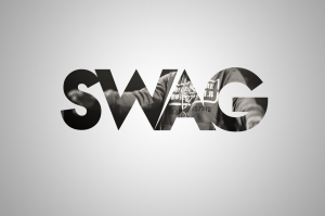 Stylowa koszulka z nadrukiem swag - nadruk