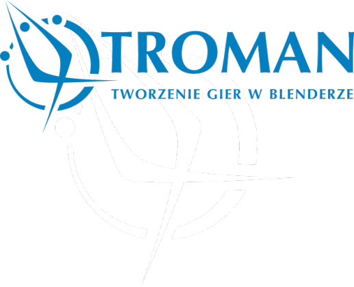 Kubek troman logo white-blue