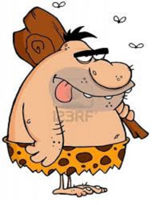 Koszulka Biała "Jaskiniowiec"