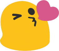 Emoji Buziak z serduszkiem