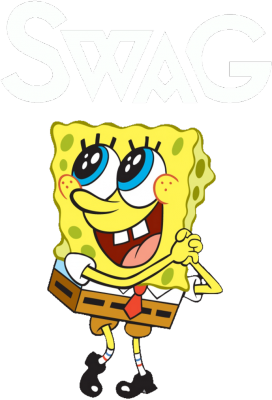 Spongebob Swag - Pomarańczowy T-Shirt - nadruk