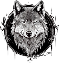 T-Shirt (M) WatahaCrew Wolf