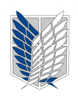 shingeki no kyojin/attack on titan scouting legion t-shirt męski biały