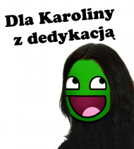 Biała Dla Karoliny z dedykacją