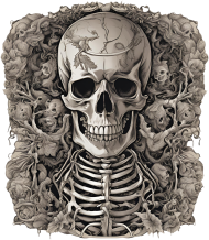 Death Skull AI5 Tshirt White