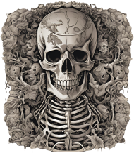 Death Skull AI5 Tshirt Woman Black