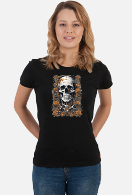 Death Skull AI1 Tshirt Woman Black - Sharkforge - wyjątkowe koszulki