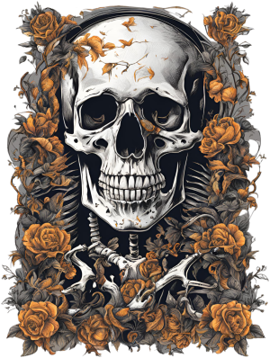 Death Skull AI1 Tshirt Woman Black - nadruk
