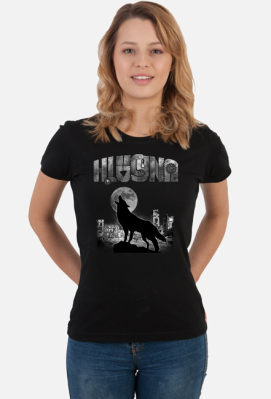 T-Shirt Czarny • H.Lucyna, Wilk - Sklep H.Lucyna