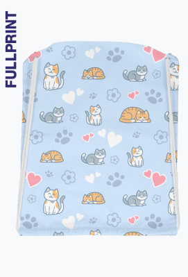 Koci wzorek - torbo-plecak - Sleepy Whiskers
