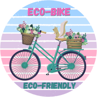 T-shirt męski Jestem Eco na rowerze