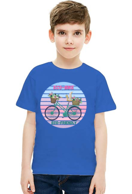 T-shirt dziecięcy Jestem Eco na rowerze - Positivka