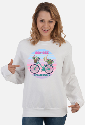 Bluza damska Jestem Eco na rowerze - Positivka