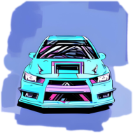 Bluza z kapturem z nadrukiem japońskiego auta