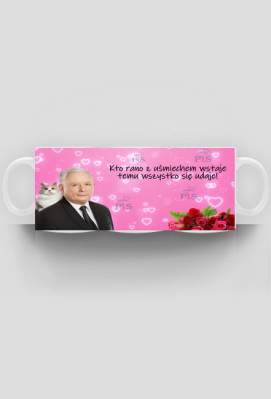 Śmieszny kubek prezes Jarosław Kaczyński parodia polityka pis - Szybki.szirt